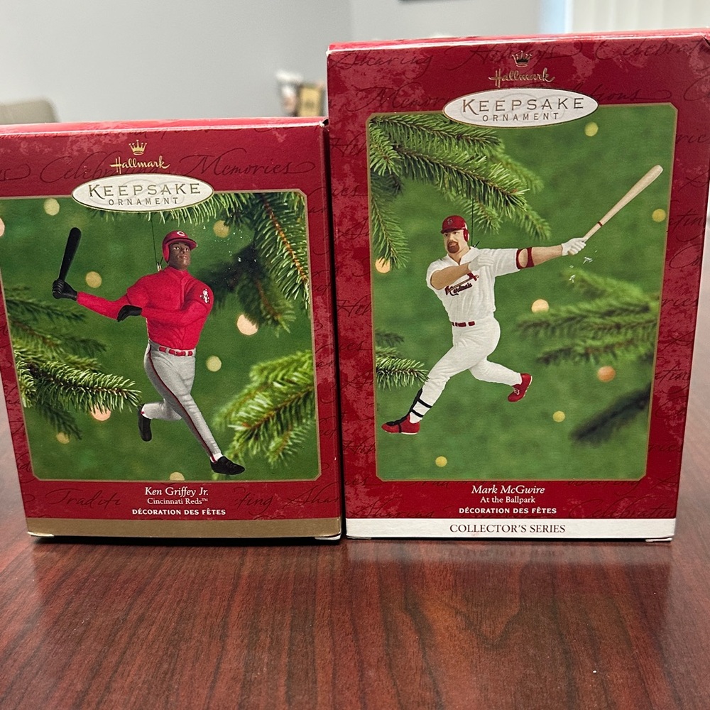 2 Hallmark Major League Baseball Ornaments